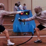 Senior Weston Halberstadt fences competitively