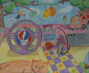 Colored pencil drawing by Annie Savage