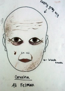 Make-up design for Grusha (The Government Inspector)