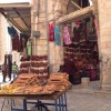 Bread cart outside of the church Jesus' tomb is said to be in, in the Christian quarter of Jerusalem.