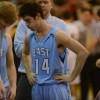 Senior Vance Wentz missed a free throw in the last minute of the game, but after the Vikings went up by one Coach Shawn Hair designed the last play of the game to give the ball to Wentz who made the shot. Photo by Jake Crandall