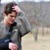 Sophomore Will Oakley begins to realize how difficult his night of camping will be. Photo by AnnaMarie Oakley.