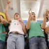 Fans cheer on the Lancers. Photo by Annie Savage