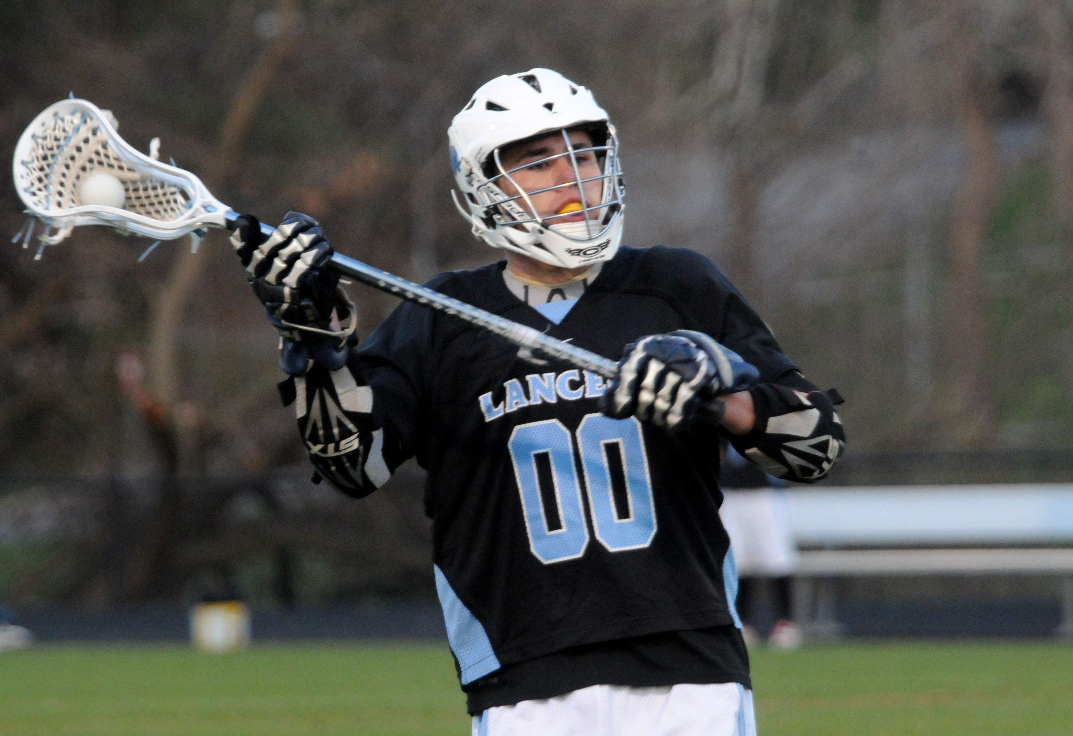 Senior Jackson Stephen passes the ball during first quarter. He scored ...