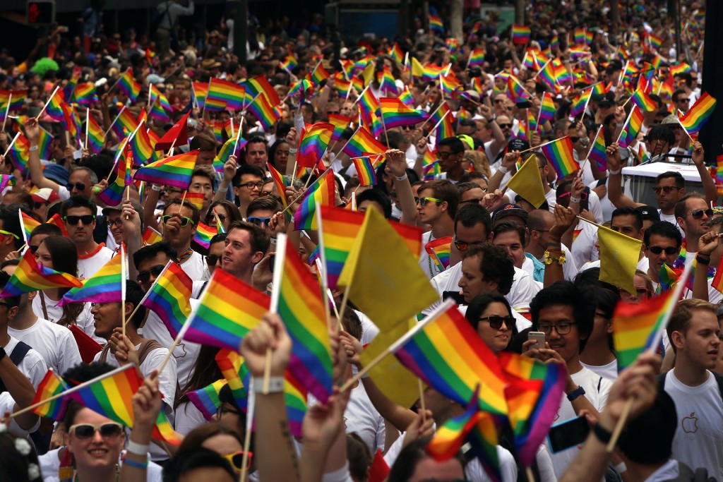 A sea of people waving pride flags walk the route during the 45th Annual San Francisco Pride Celebration &amp; Parade on Sunday, June 28th, 2015, two days after the Supreme Court ruled same-sex marriage legal in all 50 states. (Rick Loomis/Los Angeles Times/TNS)
Photo courtesy of mctcampus.com