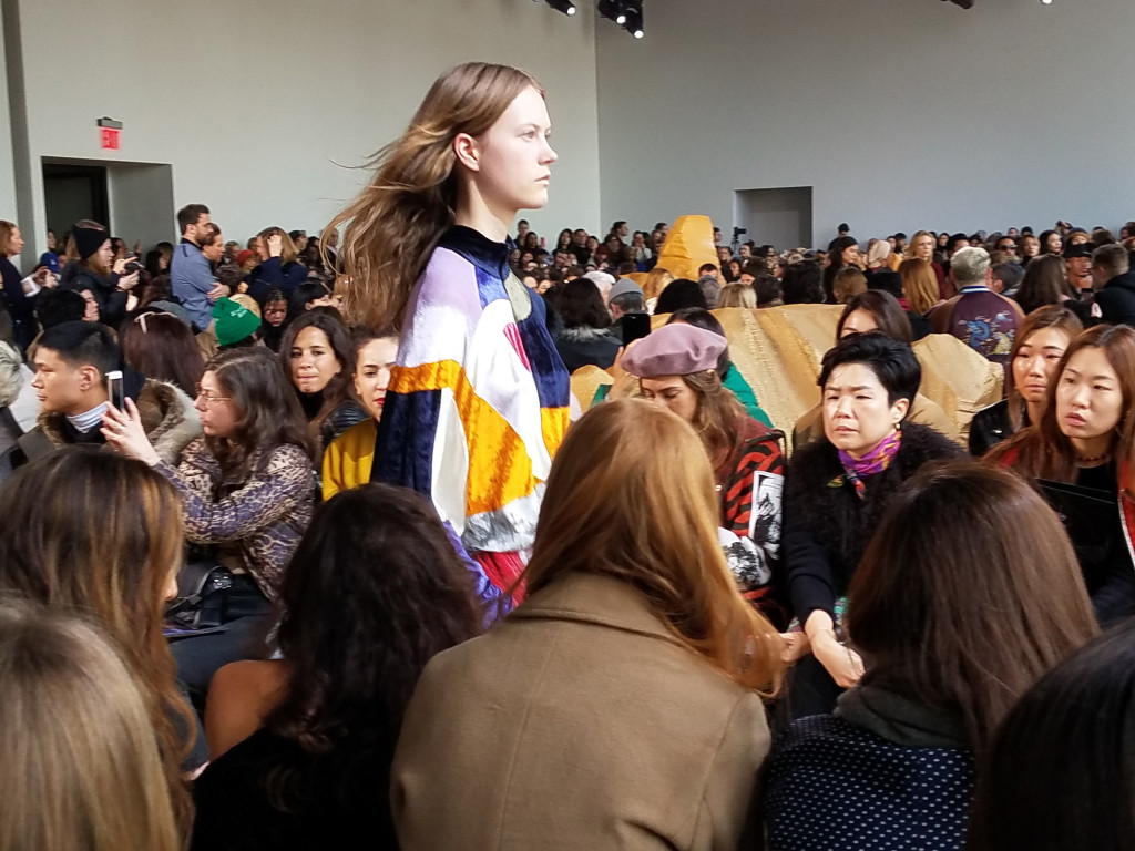 The Lacoste fashion show featured space suit-inspired apparel. It was held on Saturday, Feb. 11, 2017 at Spring Studios in lower Manhattan as part of New York Fashion Week. (Sara Bauknecht/Pittsburgh Post-Gazette/TNS)