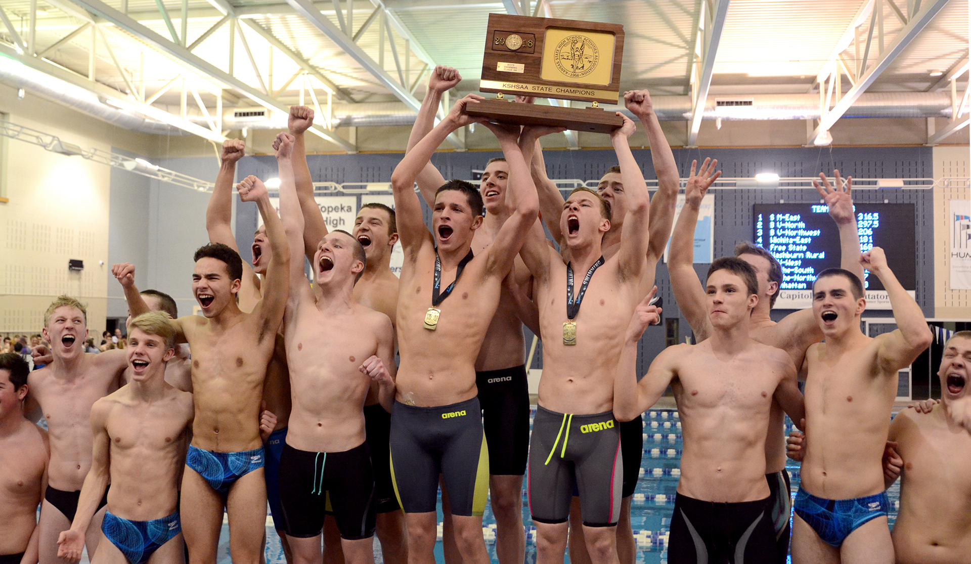 The 2018 Varsity And Jv Swim And Dive Teams Win First Place At The