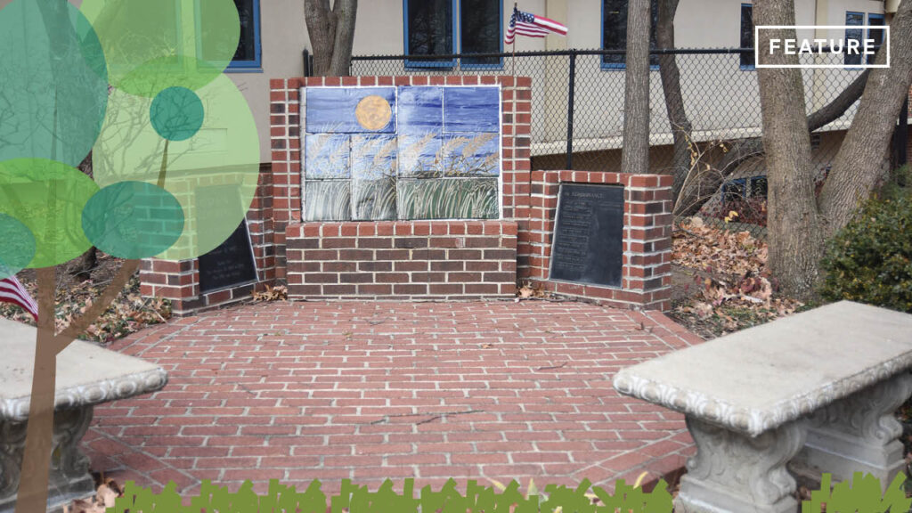Landscaping Ladies: East community members Lauren Kline and Lori Stolberg keep up the landscaping at East over the years