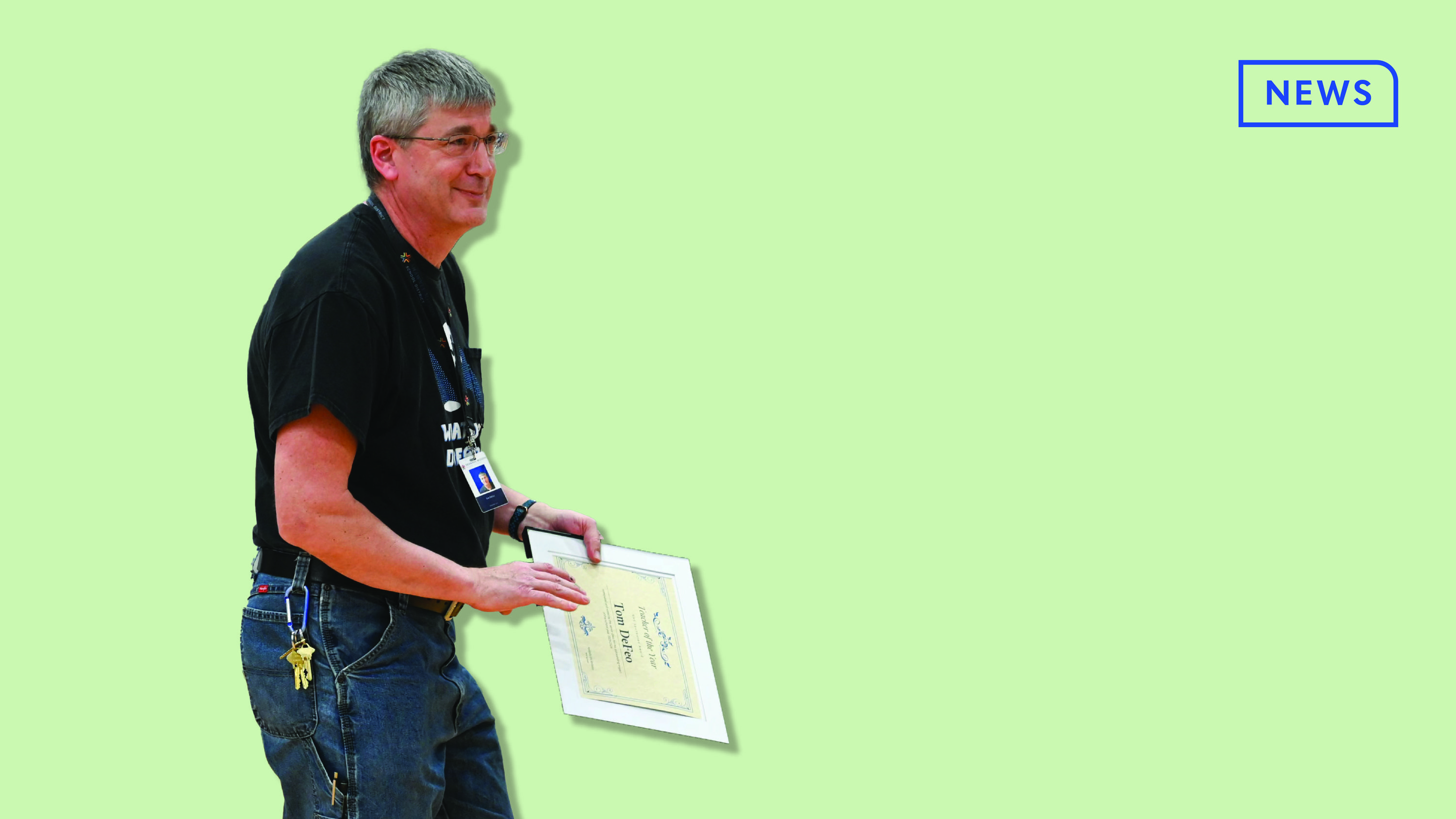 DEFEOnitely the Best: Mr. DeFeo was named the Teacher of the Year at the April 11 pep assembly