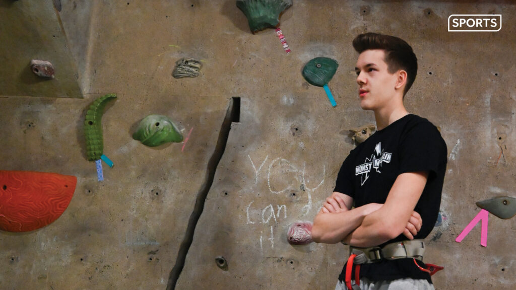 Teaching the Ropes: Sophomore Arri Janzen coaches rock climbing classes
